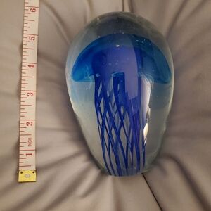 Unique Glass Jellyfish Paperweight